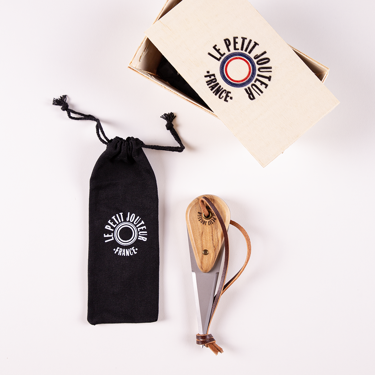Couteau à huîtres avec manche en bois d'olivier