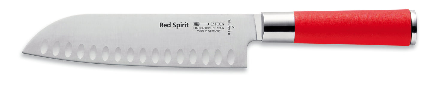 Couteau Santoku à lame alvéolée