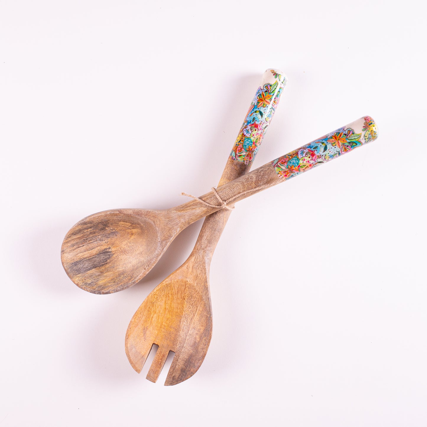 Couverts à salade Multicolor en bois de manguier – ByRoom Scandinavian Living